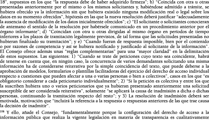 18 , supuestos en los que  la respuesta debe de haber adquirido firmeza ; b)  Coincida con otra u otras presentadas a   