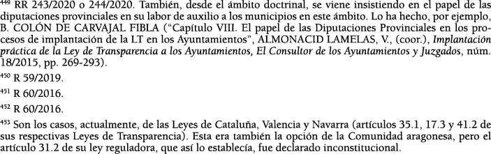 449 RR 243 2020 o 244 2020  Tambi n, desde el  mbito doctrinal, se viene insistiendo en el papel de las diputaciones    