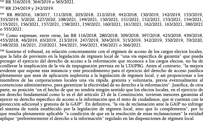 532 RR 316 2019, 364 2019 o 565 2021  533 RR 234 2019 y 242 2019  534 RR 89 2016, 18 2017, 111 2018, 205 2018, 212 20   