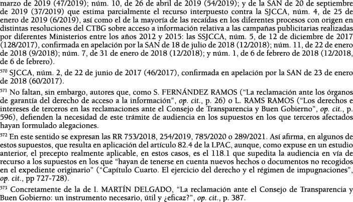 marzo de 2019 (47 2019); n m  10, de 26 de abril de 2019 (54 2019); y de la SAN de 20 de septiembre de 2019 (37 2019)   