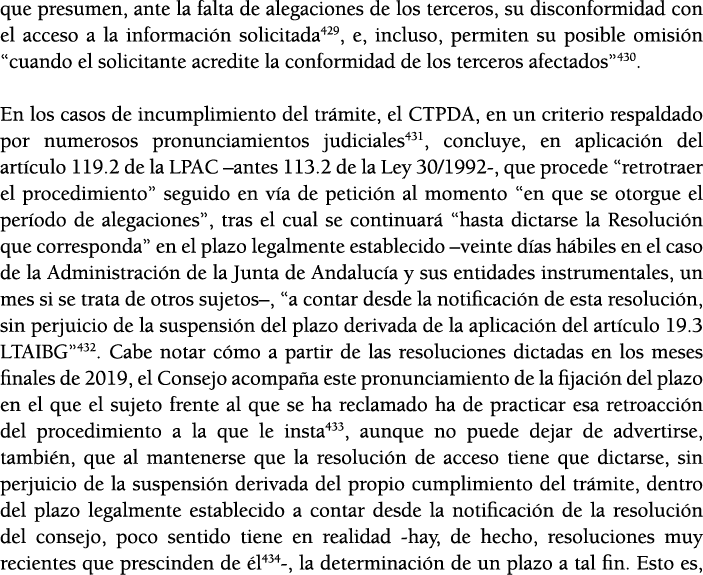 que presumen, ante la falta de alegaciones de los terceros, su disconformidad con el acceso a la informaci n solicita   