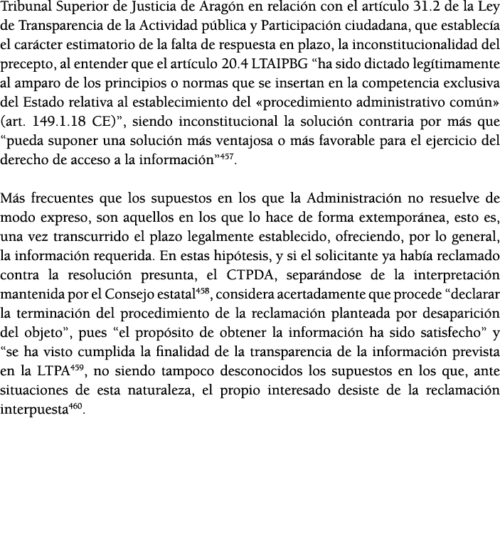 Tribunal Superior de Justicia de Arag n en relaci n con el art culo 31 2 de la Ley de Transparencia de la Actividad p   