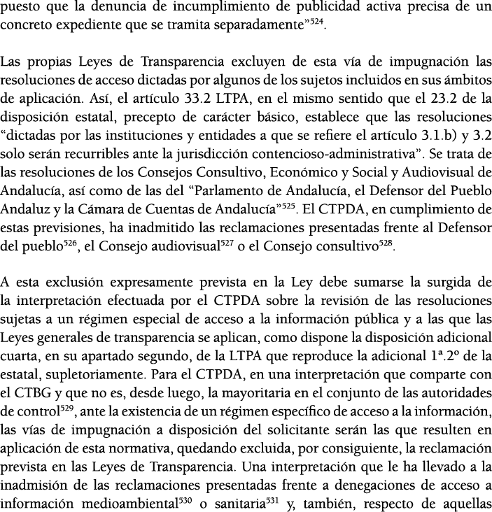 puesto que la denuncia de incumplimiento de publicidad activa precisa de un concreto expediente que se tramita separa   