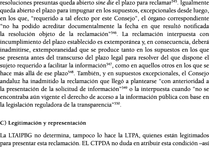resoluciones presuntas queda abierto sine die el plazo para reclamar545  Igualmente queda abierto el plazo para impug   