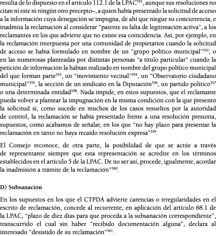 resulta de lo dispuesto en el art culo 112 1 de la LPAC551, aunque sus resoluciones no citan ni este ni ning n otro p   