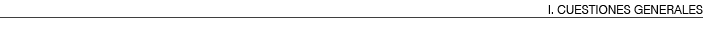 I  CUESTIONES GENERALES