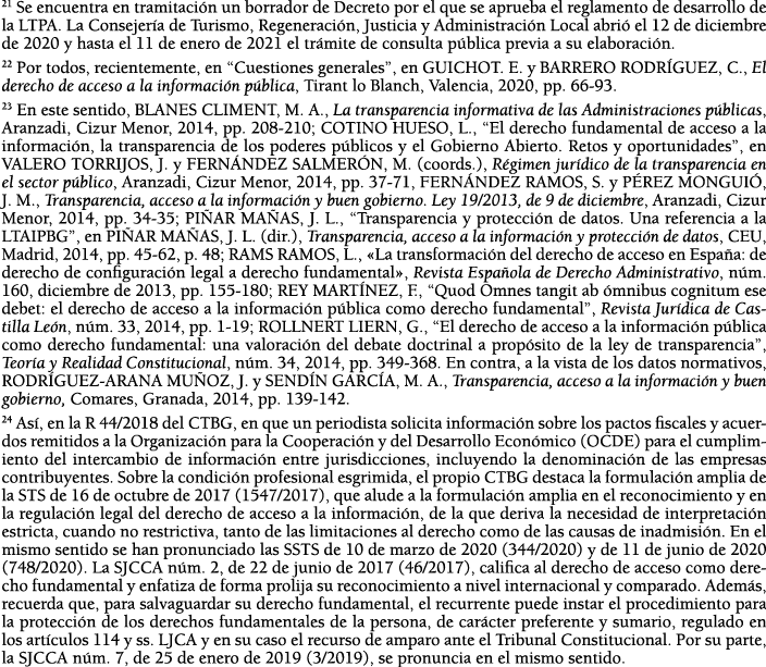 21 Se encuentra en tramitaci n un borrador de Decreto por el que se aprueba el reglamento de desarrollo de la LTPA  L   