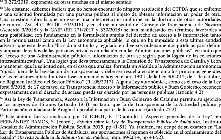 84 R 272 2019, exponente de otras muchas en el mismo sentido  85 No obstante, debemos indicar que no hemos encontrado   