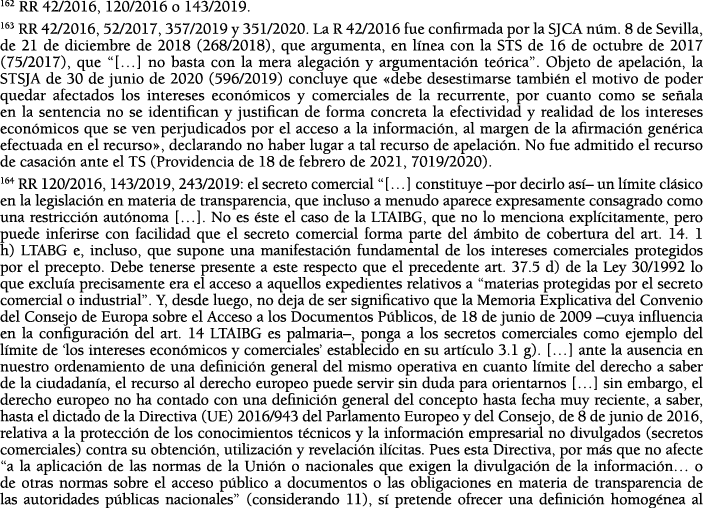 162 RR 42 2016, 120 2016 o 143 2019  163 RR 42 2016, 52 2017, 357 2019 y 351 2020  La R 42 2016 fue confirmada por la   